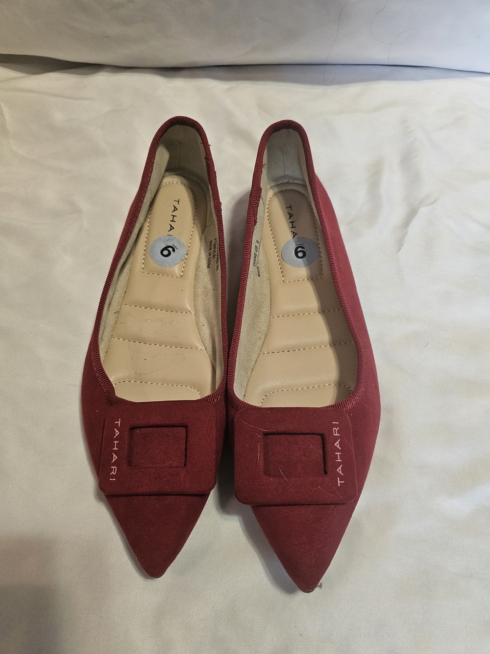 Tahari Women’s Red Pointed Toe Flats